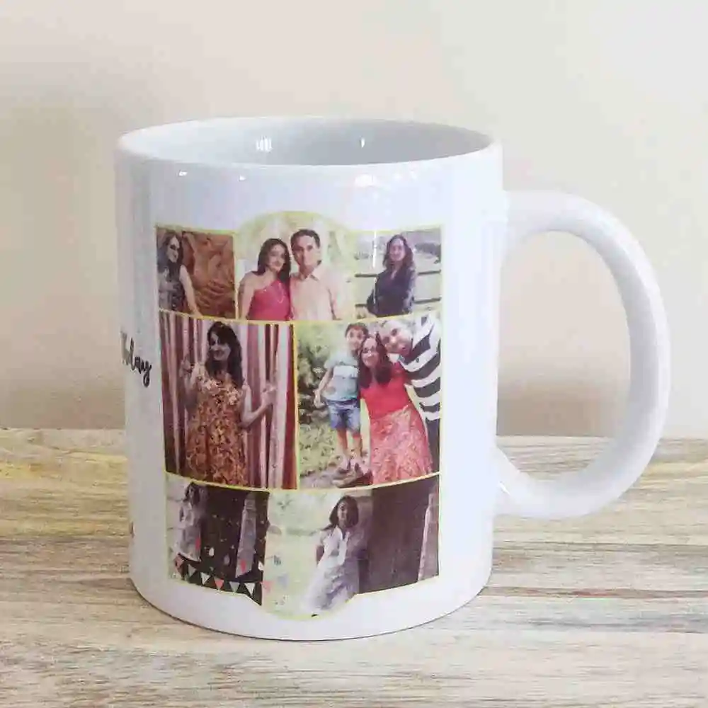 Personalized Birthday Text with Photo Mug